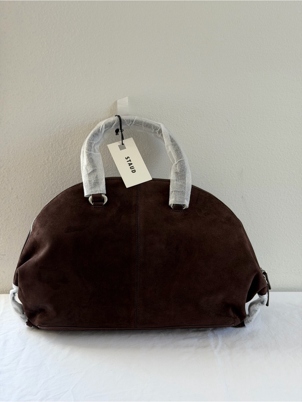 Staud Hester Satchel in Espresso Suede - Picture 13 of 13